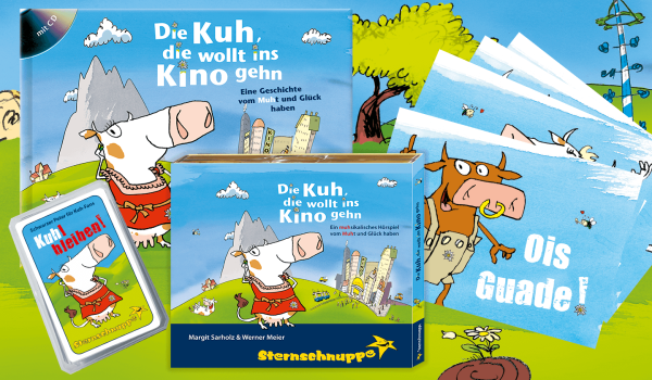 Die Geschichte von der Kuh, die ins Kino geht als CD, Buch, Kartenspiel 